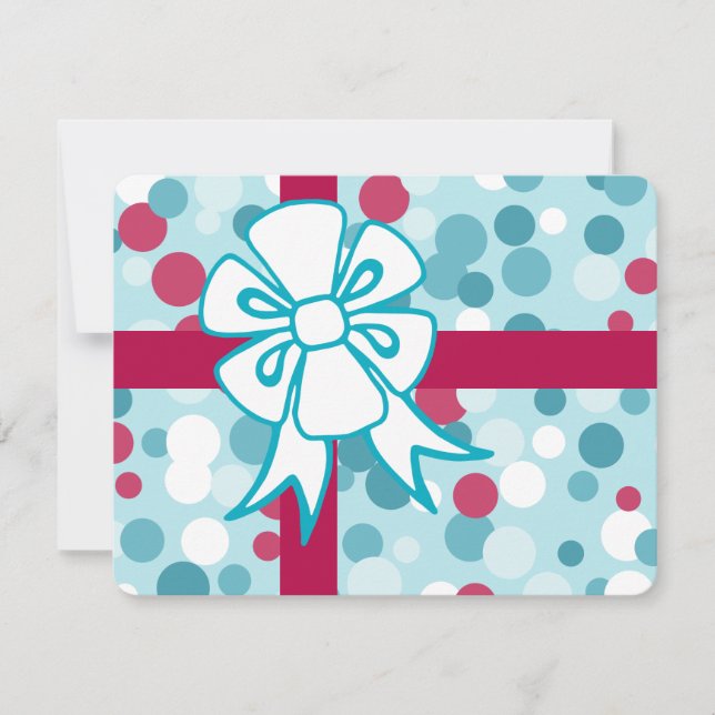 Carte de Noël à ruban rétro (Devant)