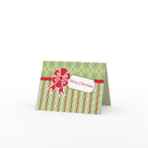 Carte de Noël à Ruban Rétro