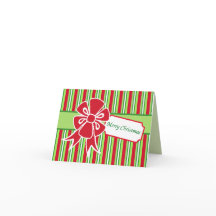 Carte de Noël à Ruban Rétro