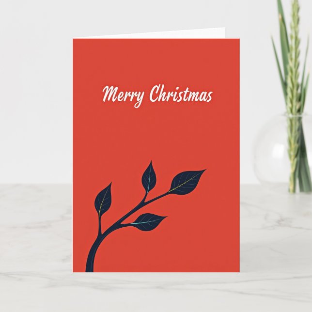 Carte de Noël à scénario rouge (Devant)
