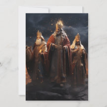 Carte de Noël à trois sages