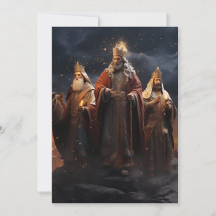 Carte de Noël à trois sages