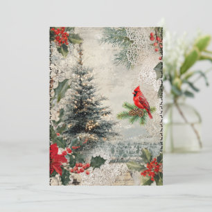 Carte de Noël abstraite de style vintage en média