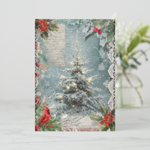 Carte de Noël abstraite de style vintage en média