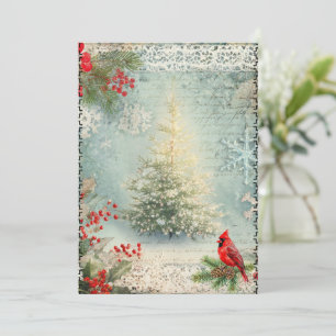 Carte de Noël abstraite de style vintage en média