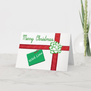 Carte de Noël actuelle enroulée
