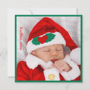 Carte de Noël adorable Premier Noël du bébé