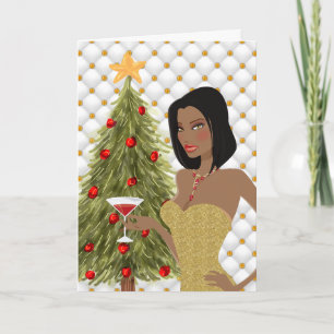 Carte de Noël afro-américaine