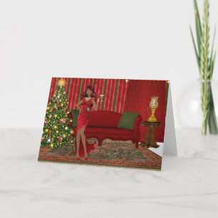 Carte de Noël afro-américaine