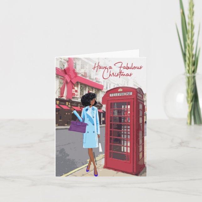 Carte de Noël afro-américaine (Devant)