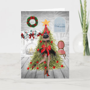 Carte de Noël afro-américaine