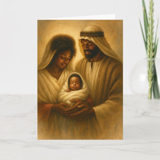 Carte de Noël afro-américaine | Noël noir  (Devant)
