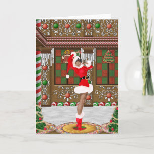 Carte de Noël afro-américaine vintage