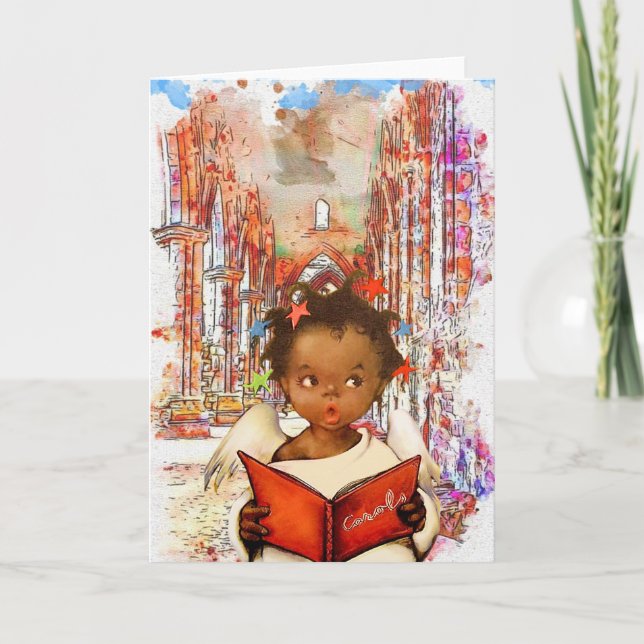 Carte de Noël afro-américaine vintage (Devant)