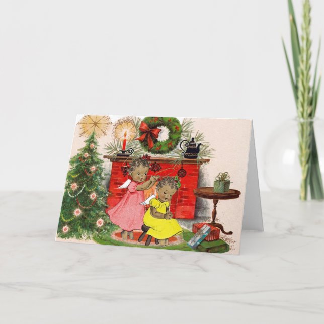 Carte de Noël afro-américaine vintage (Devant)