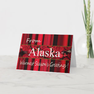 Carte de Noël Alaska avec roses