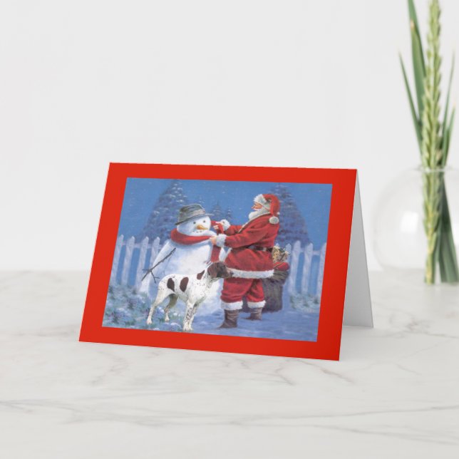 Carte de Noël allemande d'indicateur aux cheveux (Devant)