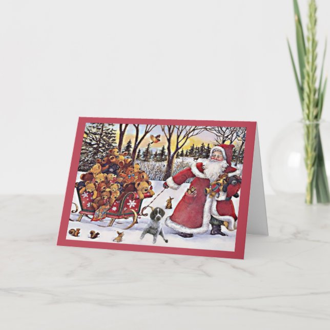 Carte de Noël allemande d'indicateur aux cheveux (Devant)