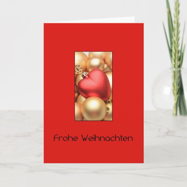 Carte de Noël allemande Frohe Weihnachten (Devant)