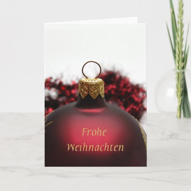 Carte de Noël allemande Frohe Weihnachten (Devant)