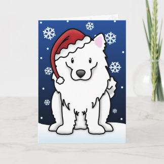 Carte de Noël américaine de chien esquimau de