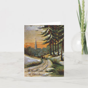 CARTE DE NOËL AMÉRICAINE. Fin du 19ème siècle.