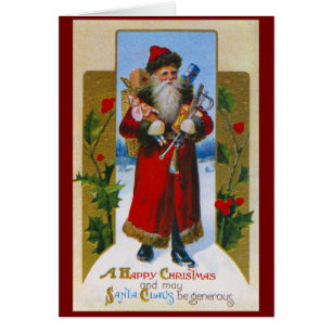 CARTE DE NOËL AMÉRICAINE VINTAGE