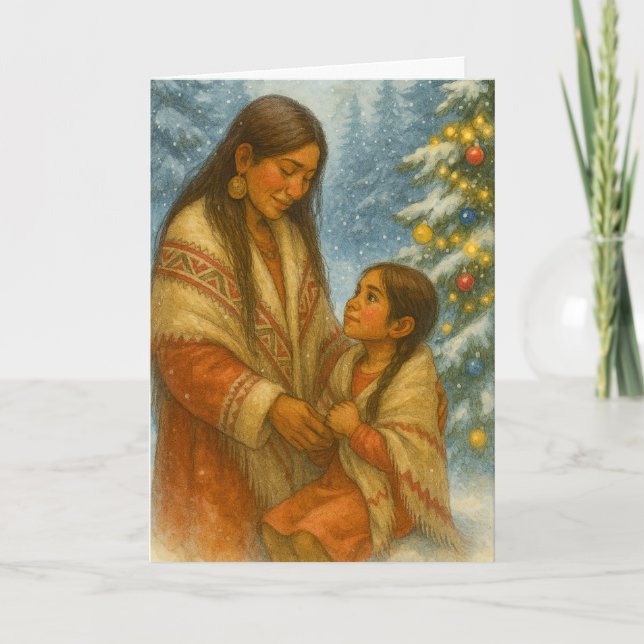 Carte de Noël amérindienne (Devant)