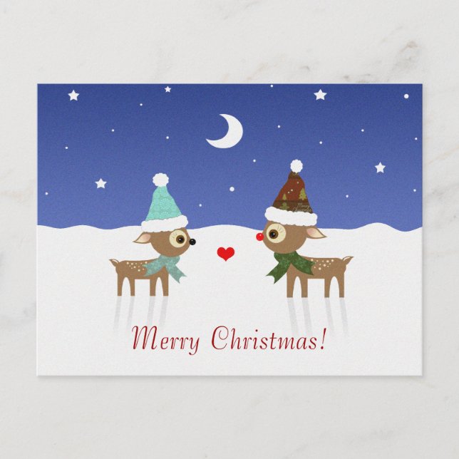 Carte de Noël Amis des Rennes (Devant)