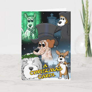 Carte de Noël Amoureux des chiens Carol de Noël