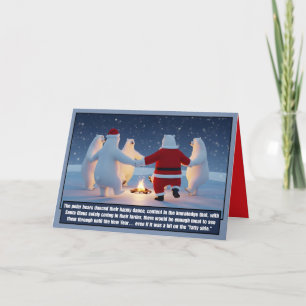 Carte de Noël amusante avec un thème d'ours polair