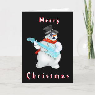 Carte de Noël amusante de Snowman Rock