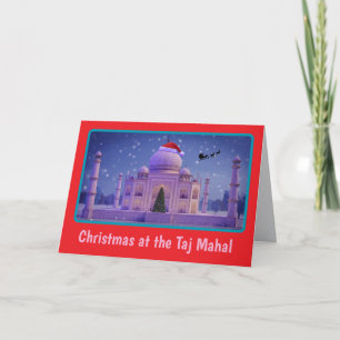 Carte de Noël amusante du Taj Mahal.