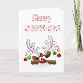 Carte de Noël amusante, orignal