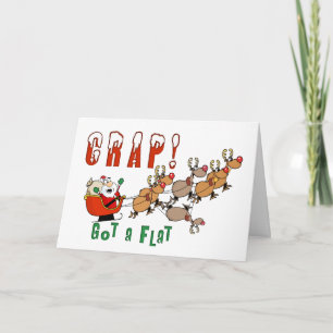 Carte de Noël amusante Père Noël Obtient un plat