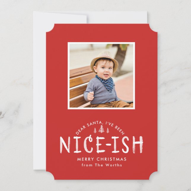 Carte de Noël amusante pour les photos Carrés (Devant)