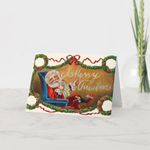 Carte de Noël ancienne Père Noël