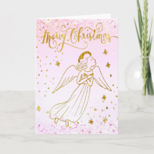 carte de Noël ange en feuille simulée Joyeux Noël
