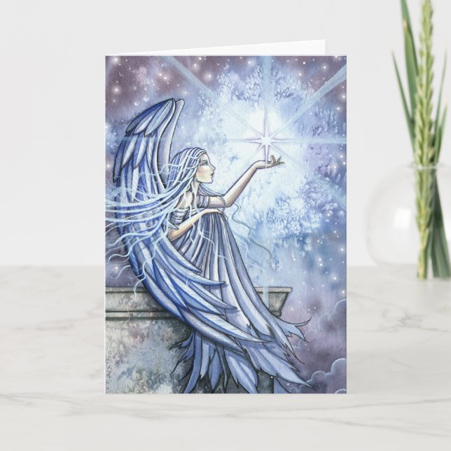 Carte de Noël Ange et Étoile (Devant)