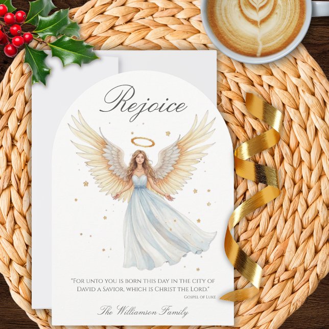 Carte de Noël ange verset biblique (Créateur téléchargé)