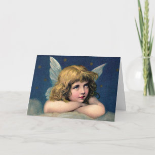 Carte de Noël Ange Vintage