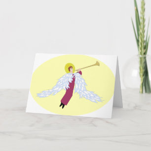 Carte de Noël Angel avec trompette