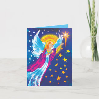 Carte de Noël : Angel dans les étoiles