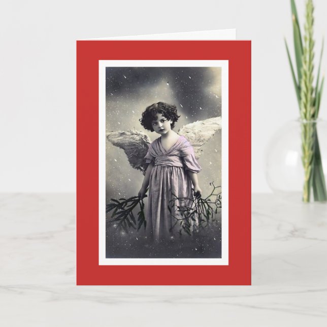 CARTE DE NOËL ANGEL DE NEIGE (Devant)