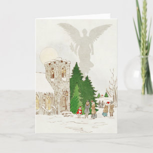Carte de Noël Angel Over Church