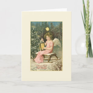 Carte de Noël Angel Russe vintage