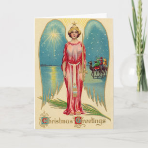 Carte de Noël Angel vintage