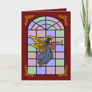 Carte de Noël Angel Vitrail