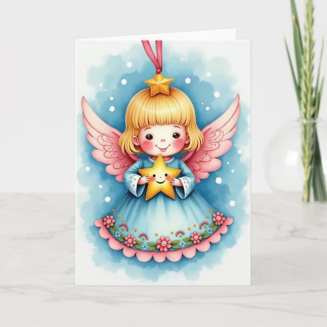 Carte de Noël angélique (Devant)