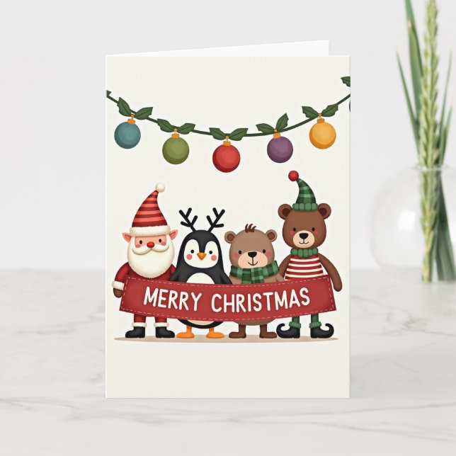 Carte de Noël Animal Friends (Devant)